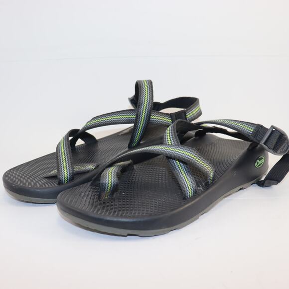 Chaco Z/2 Classic Sandals Men’s 12 Black Green Adjustable Toe Loop